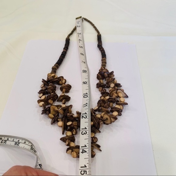 💐5/25 Multi strand coconut bead boho statement necklace - Picture 6 of 7